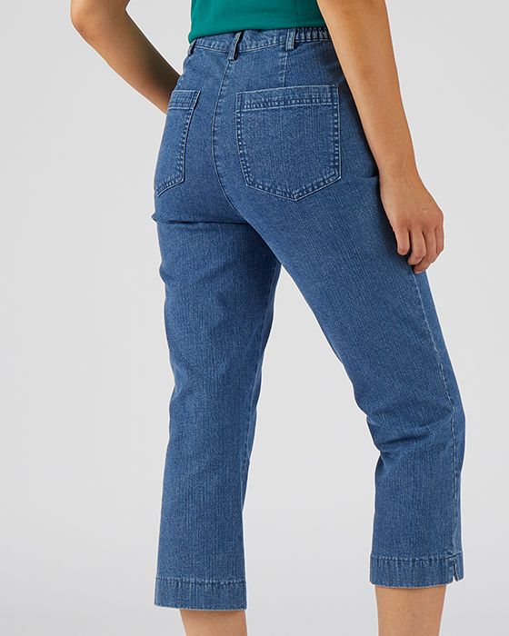 Capri Jeans – 5-Pocket, Cropped Length & Comfortable Fit