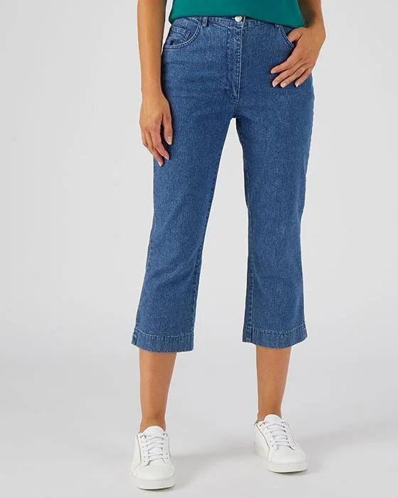 Capri Jeans – 5-Pocket, Cropped Length & Comfortable Fit