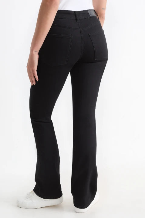 Women's Bootcut Jeans – Mid-Rise Waist, Stretch Denim