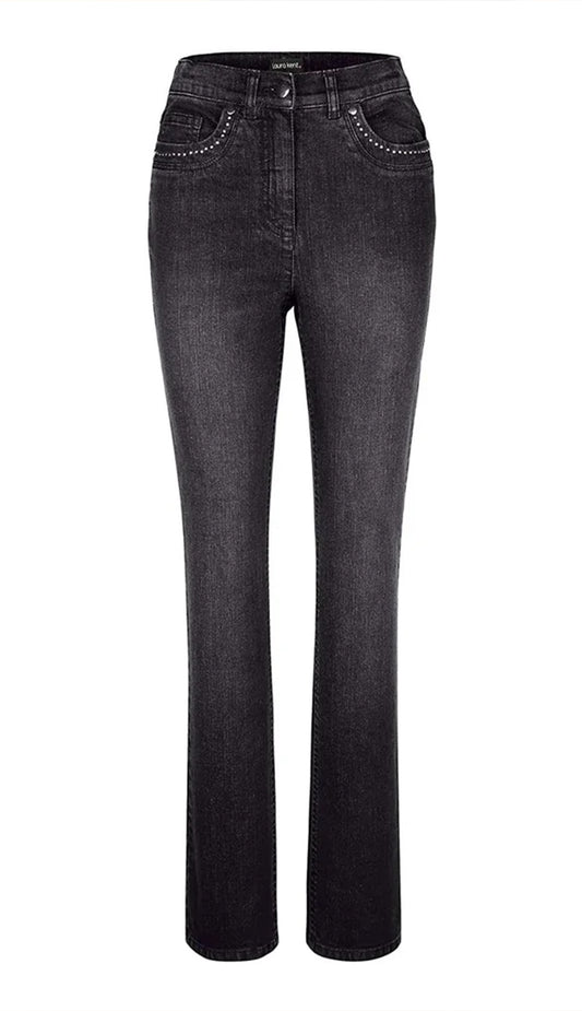 5 Pocket Regular Fit Stud Decorative Jeans