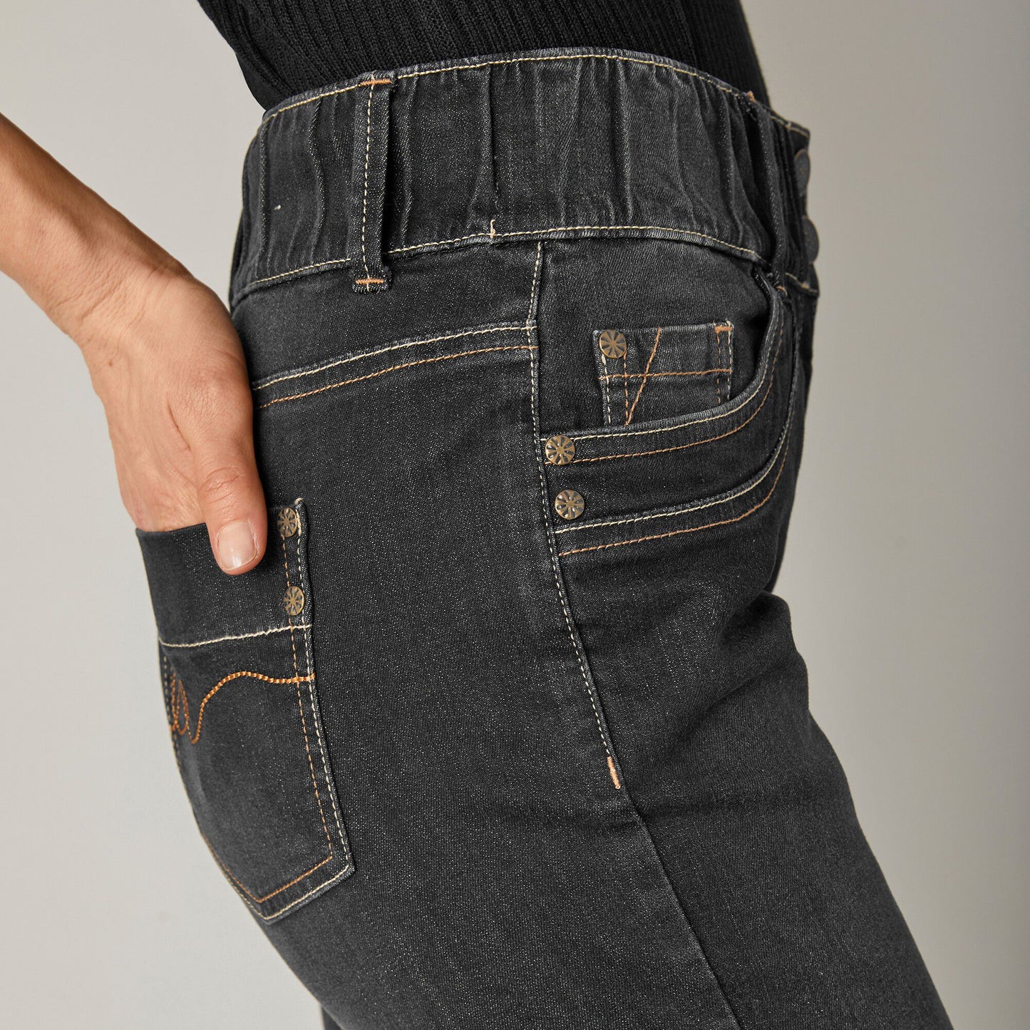 Comfortable Stretch Elasticated Mom Jeans