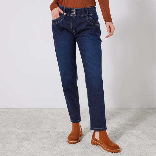 Comfortable Stretch Elasticated Mom Jeans
