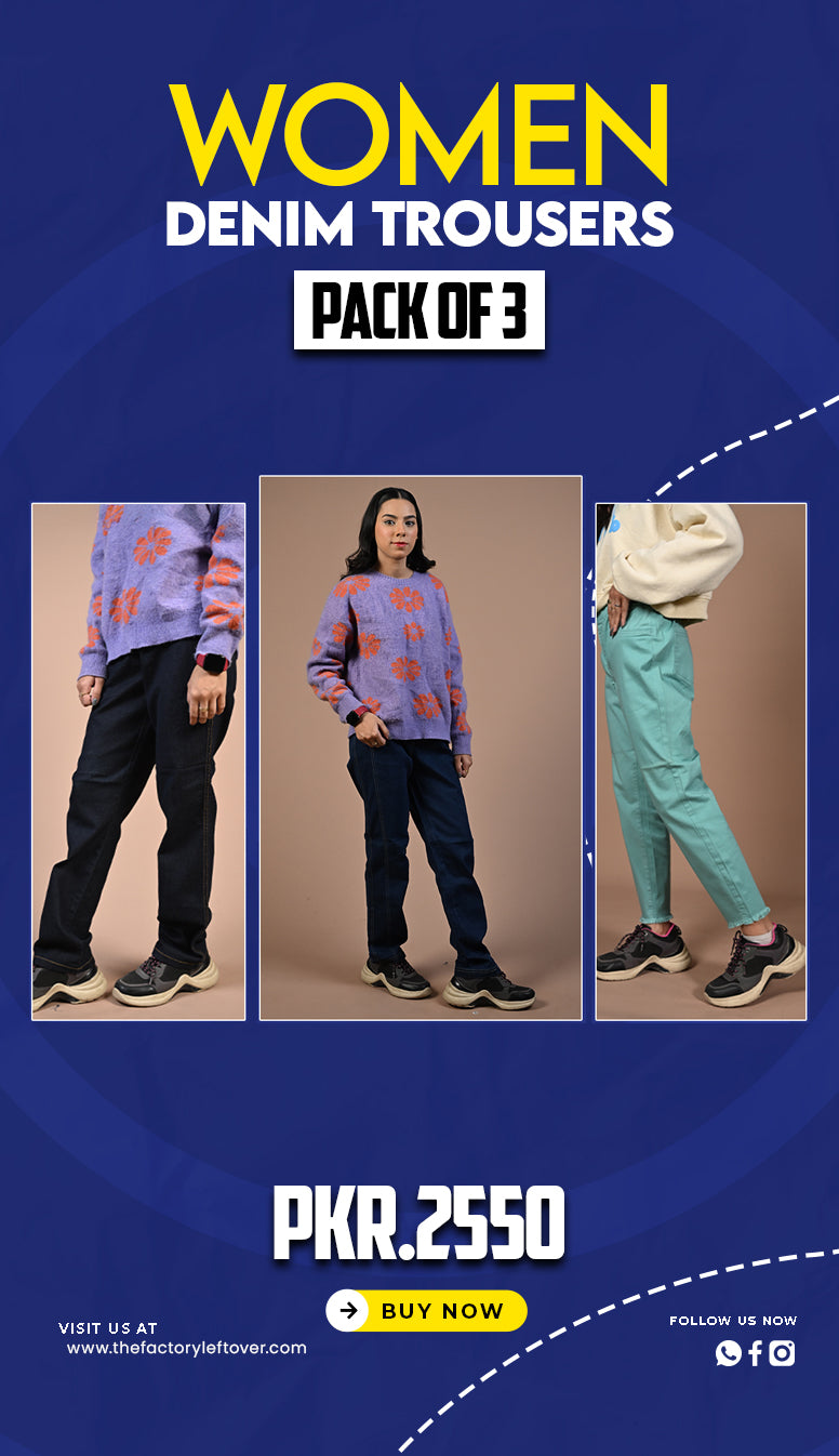 PACK OF 3 DENIM TROUSER | ALL COLORS AVAILABLE | JEGGINGS FOR WOMEN