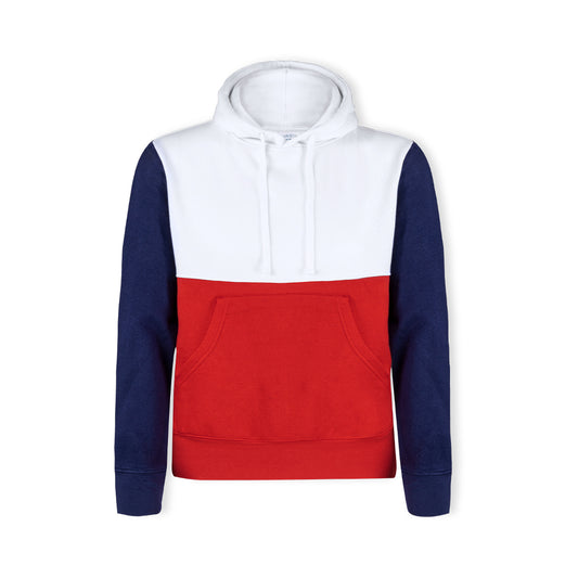The Premium Contrast Panel Pop Hoodie Color Block Comfort | Assorted Color