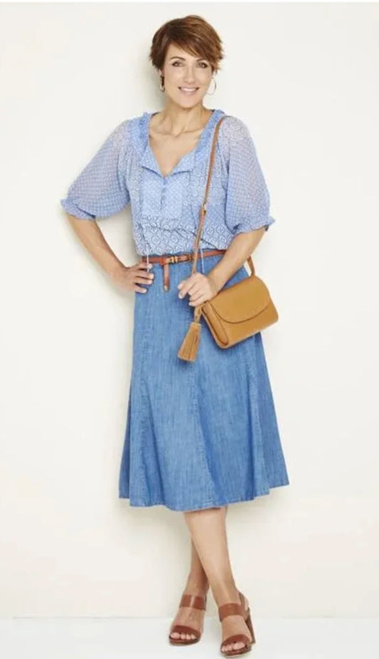 Flattering and Comfy Denim Skirt for Summer