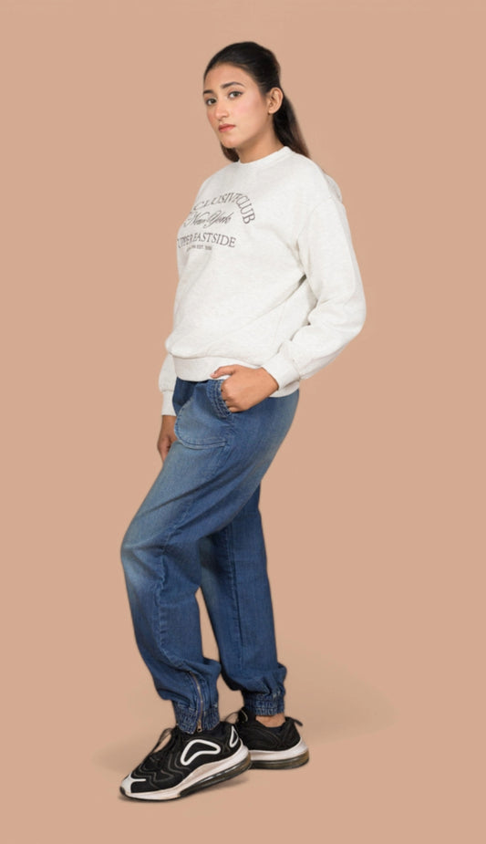 Women's Denim Jogger – Ultra Comfort | Stylish Fit for Gym, Casual & Everyday Wear