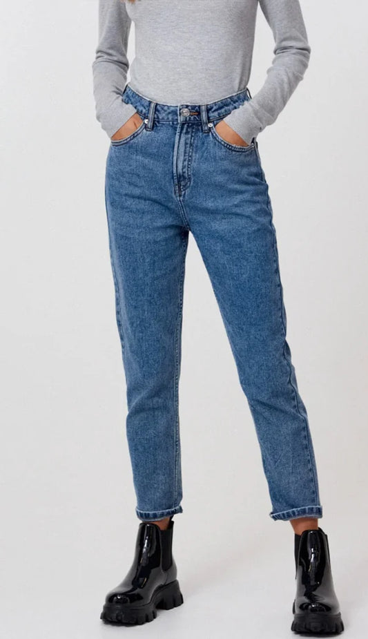 CROPP | Blue Mom Jeans - Classic Comfort and Style