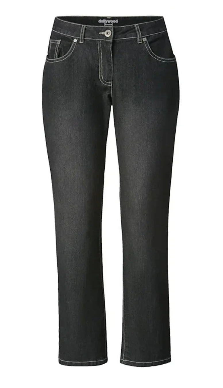 Dollywood | Slim Fit Charcoal Black Jeans
