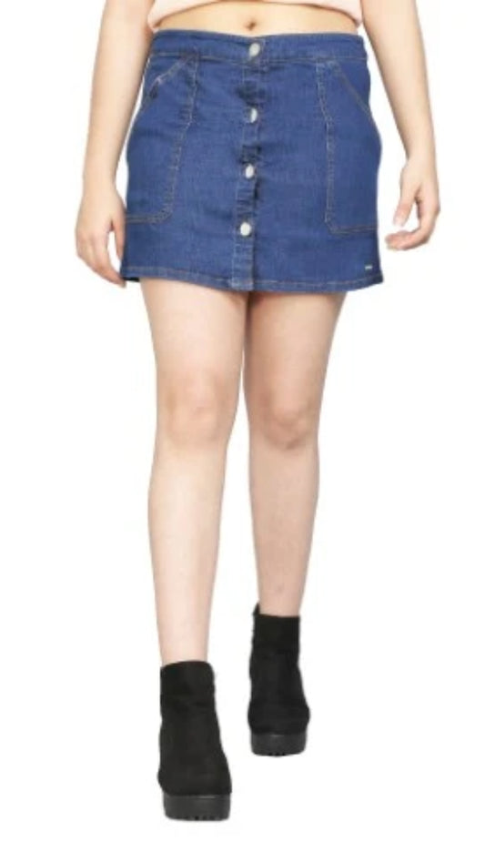 Girls' Denim Short Skirt – Stylish & Comfortable