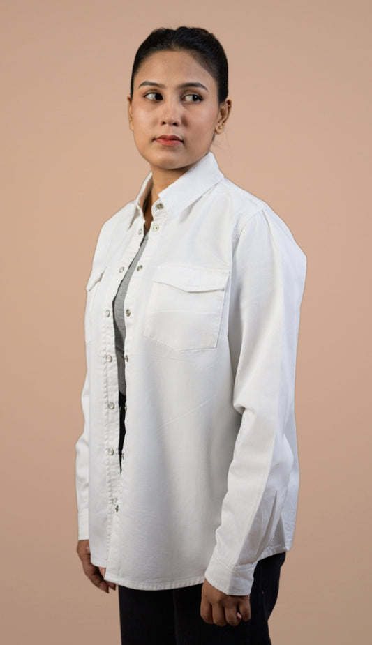 Button Down Shirt - White