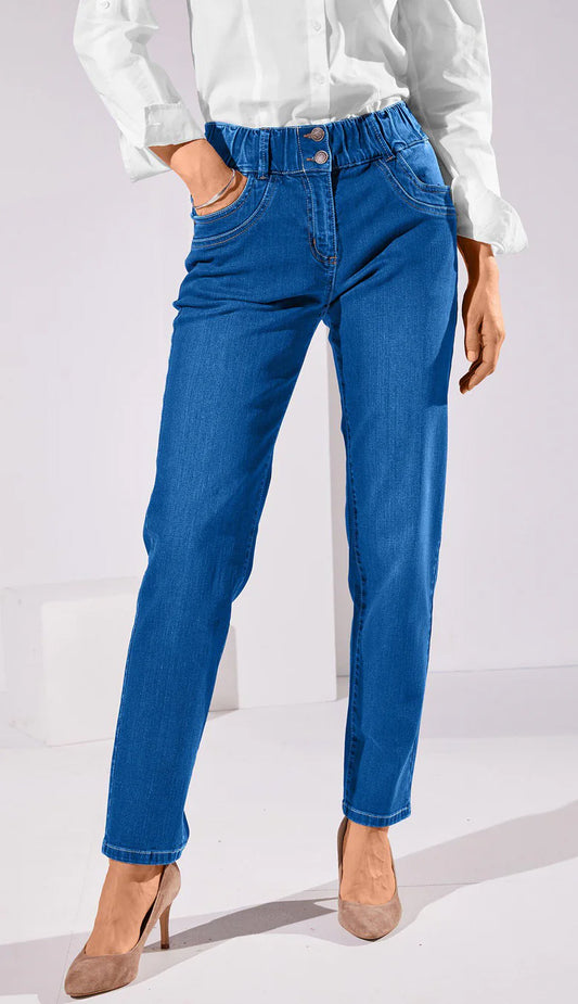 Comfortable Stretch Elasticated Mom Jeans
