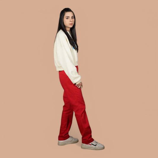 Women’s Premium Stretch Denim Trousers (High-Rise | Comfort Fit