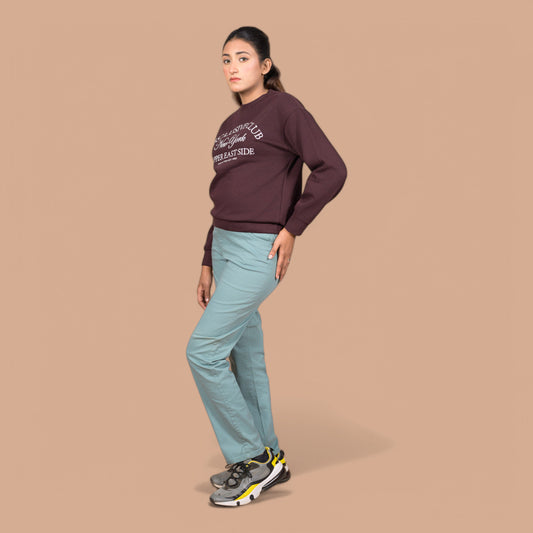 Straight-Fit Denim Trousers with Rib Belt | Power Stretch | Jegging For Women