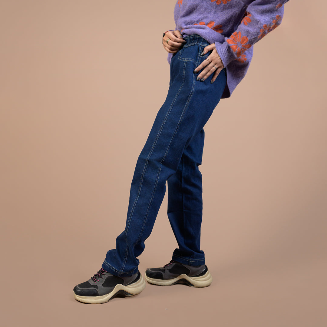 Power Stretch Regular Tapered | Denim Trouser For Women
