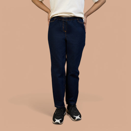 Slim Fit Pull-On Stretchable | Denim Trouser For Women