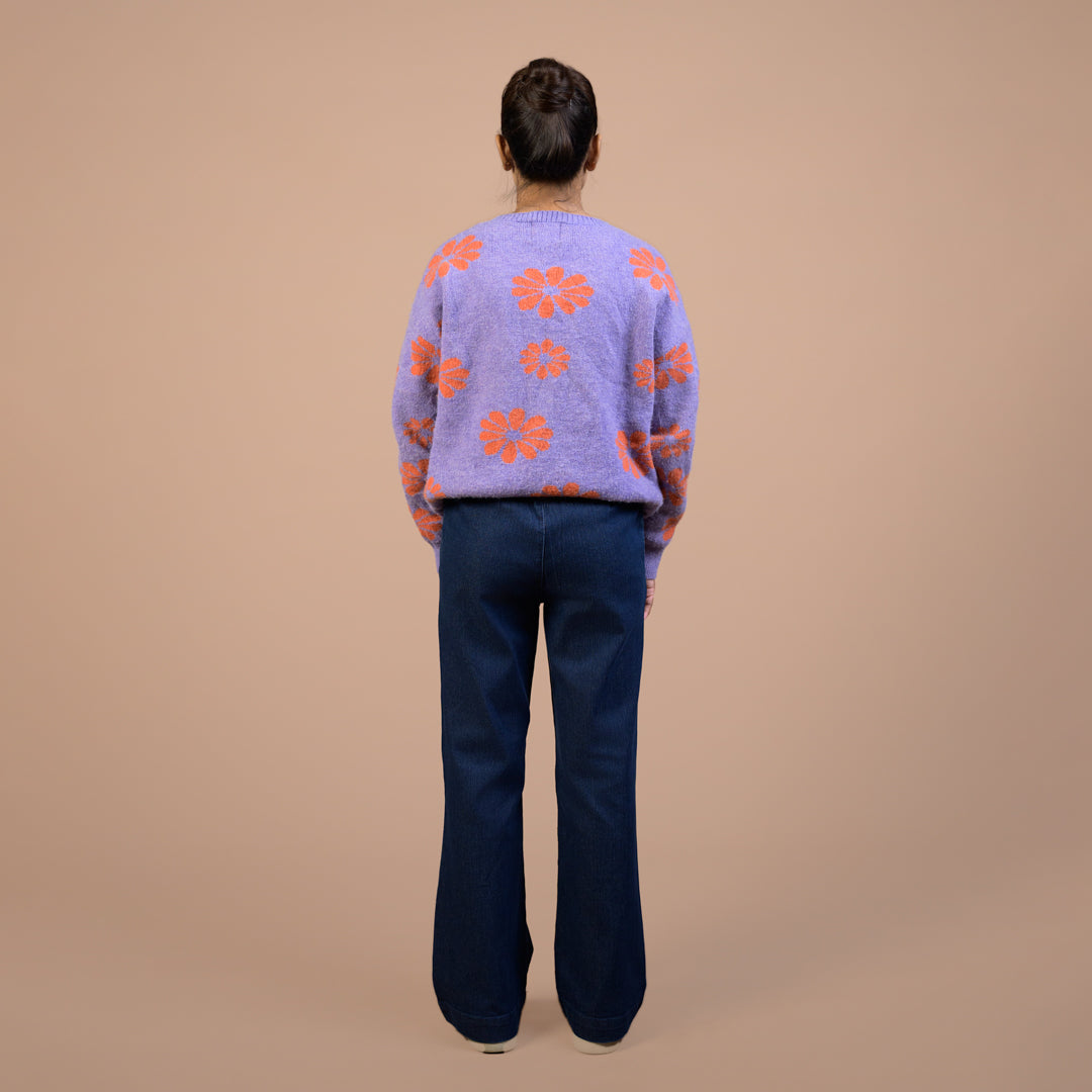 Wide Leg Power Stretch | Denim Trouser For Women