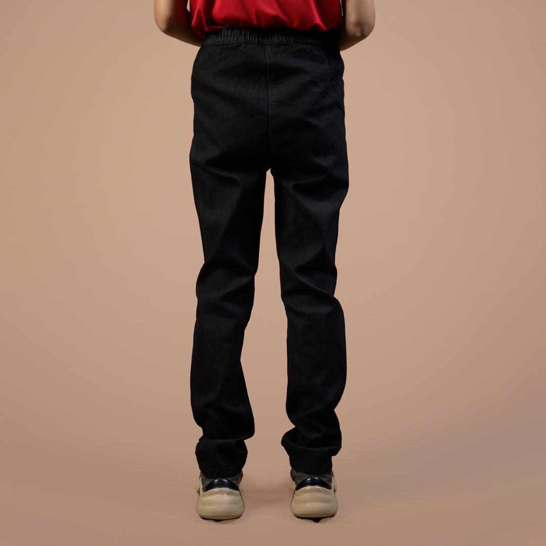 Straight Fit Pull-On Stretch | Denim Trouser For Women