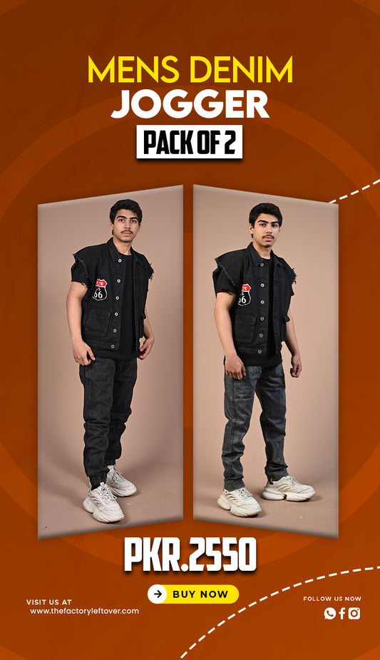 Pack of 2 Men's Denim Jogger | Summer Friendly