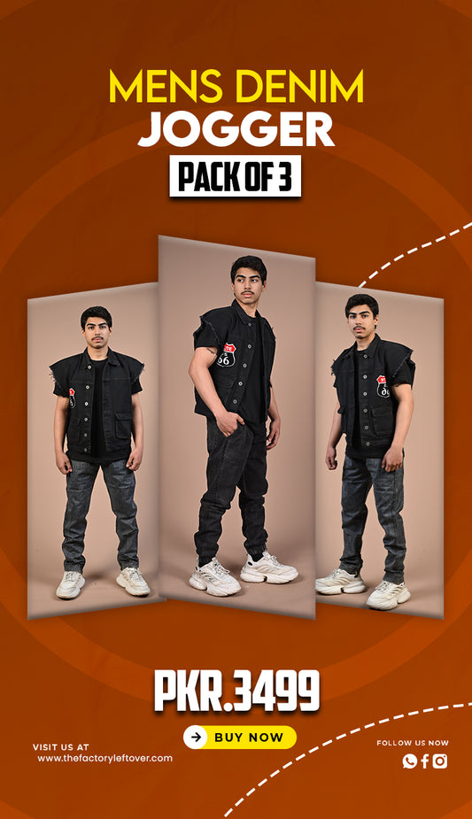 Pack of 3 Men's Denim Jogger | Summer Friendly