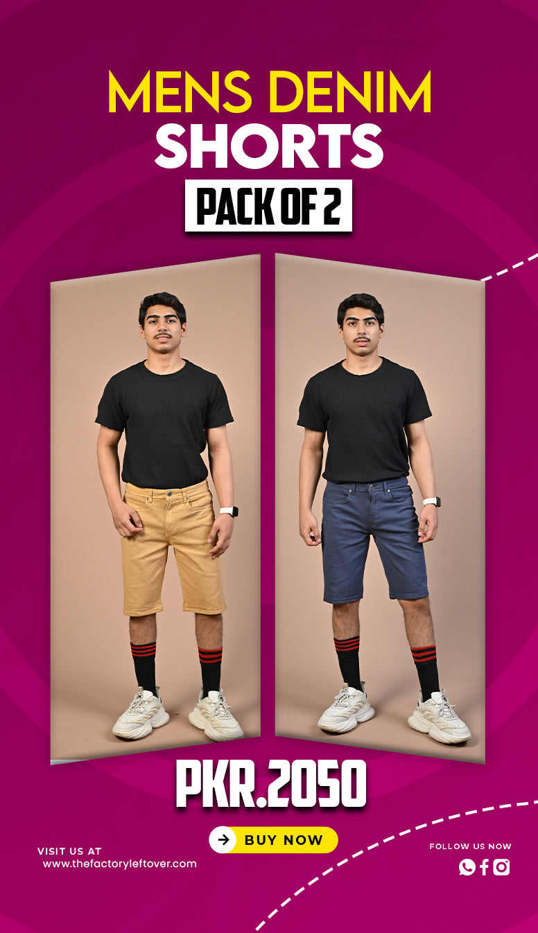 Pack of 2 Men's Shorts – Stylish & Comfortable