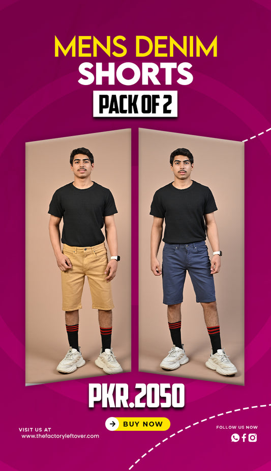 Pack of 2 Men's Shorts – Stylish & Comfortable