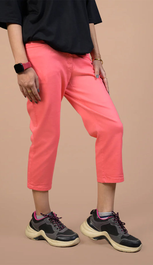 REGULAR FIT | STRETCHABLE DENIM CAPRI FOR WOMEN | 5 POCKET STYLE