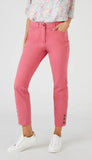 Stylish Women's 7/8th Cropped Pants with Buttoned Detail