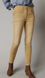 Trendy Women's 7/8th Stretch Denim Jeans with Laser Washing