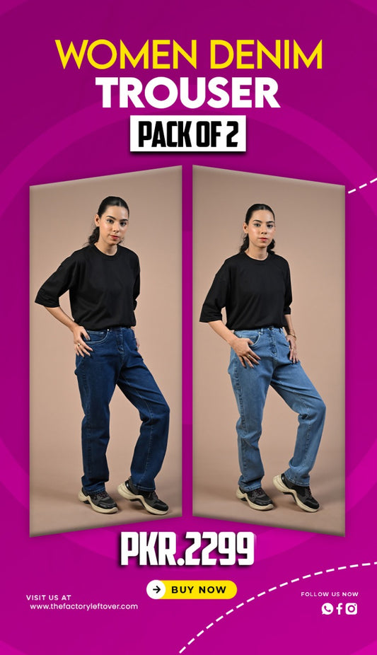 PACK OF 2 BASIC JEANS | ALL COLORS AVAILABLE | JEANS FOR WOMEN