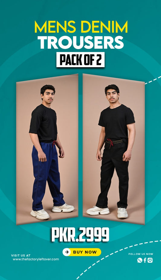 Pack of 2 Men's Denim Trouser | Power Stretch