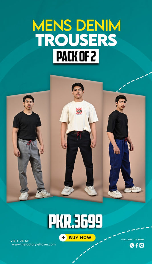 Pack of 3 Men's Denim Trouser | Power Stretch