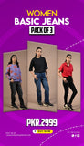 PACK OF 3 BASIC JEANS | ALL COLORS AVAILABLE | JEANS FOR WOMEN
