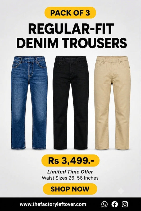PACK OF 3 DENIM TROUSER | ALL COLORS AVAILABLE | JEGGINGS FOR WOMEN