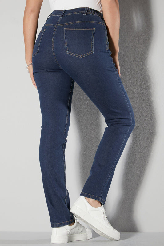 Regular-fit jeans Jeans Slim Fit decorative stones 5-pocket