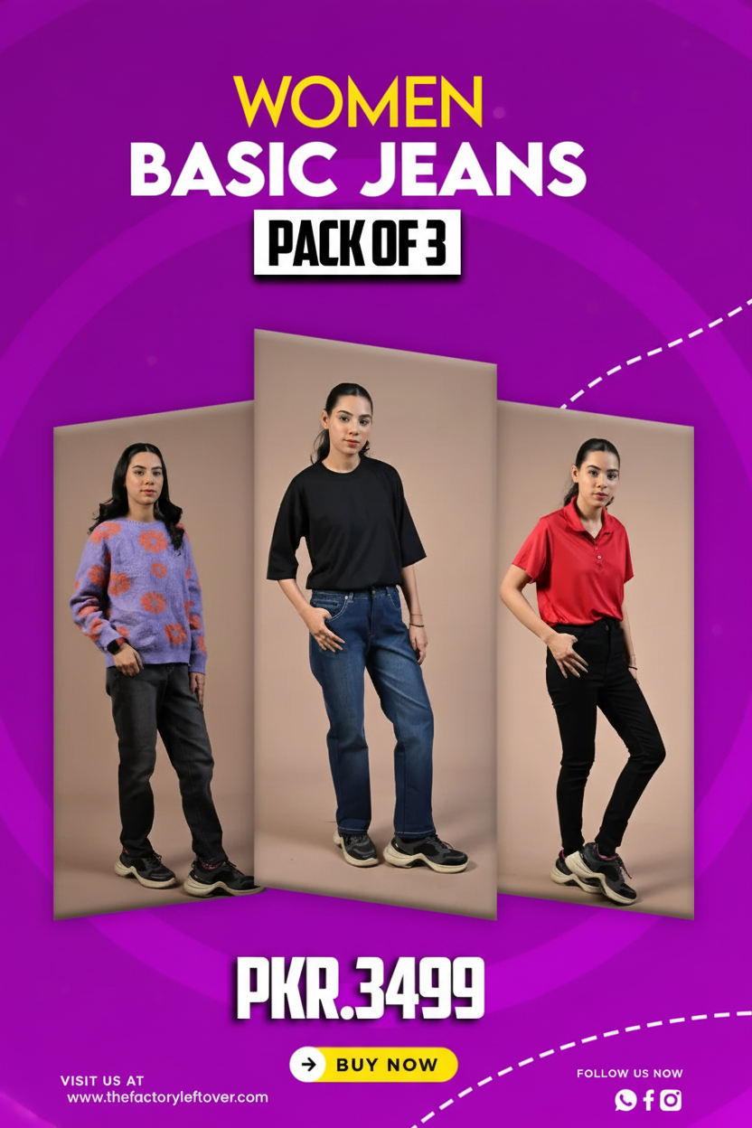 Women Basic Jeans Pack of 3 Banner