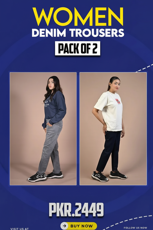 Women Denim Trousers Pack of 2 Banner