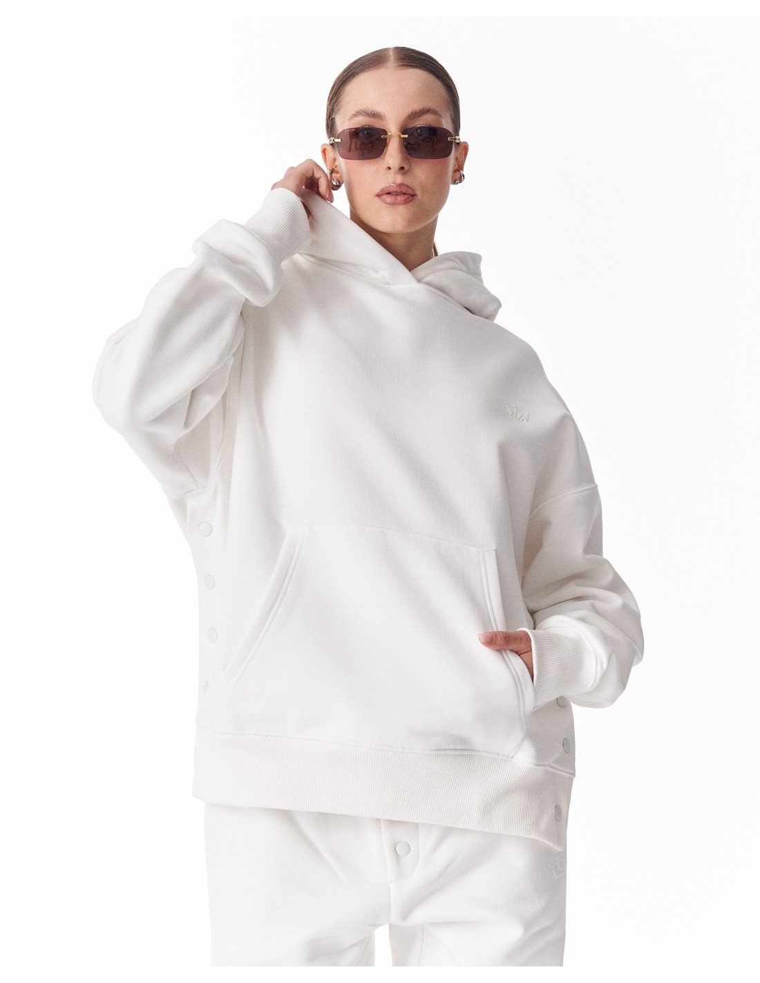 The Essential Oversized White Pullover Hoodie