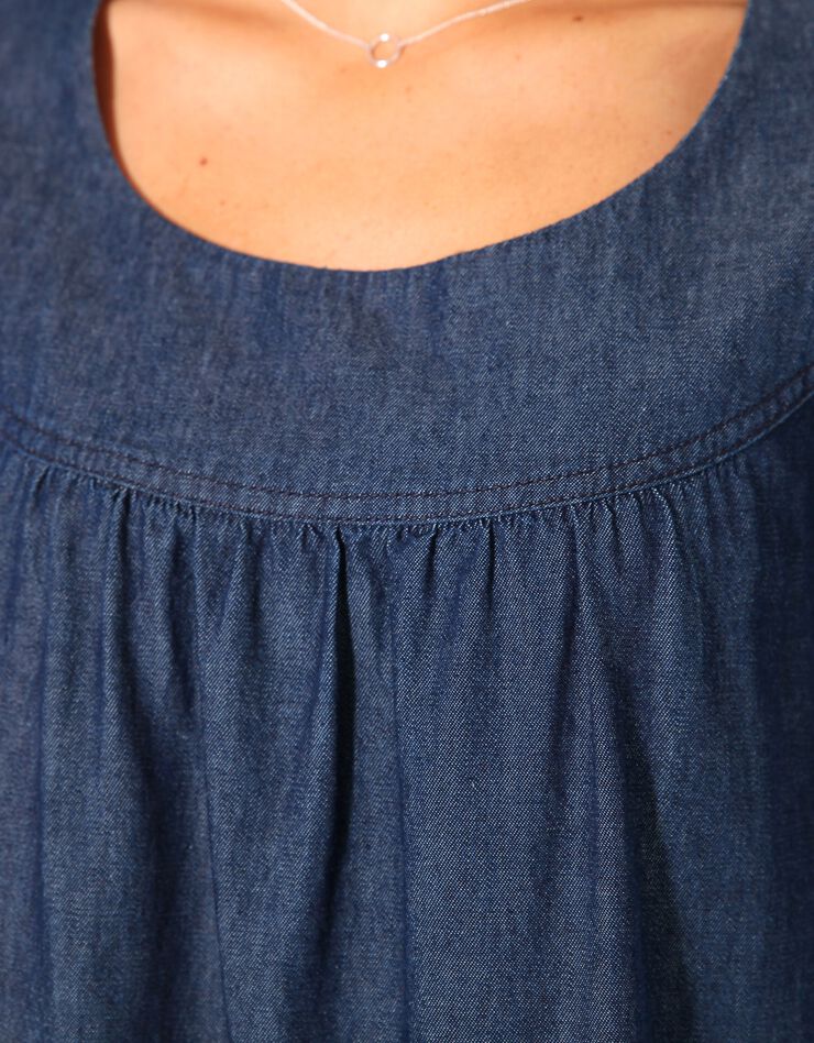 LIGHT DENIM FITTED DRESS FOR WOMEN