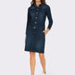 Denim 3/4 Coat for Women