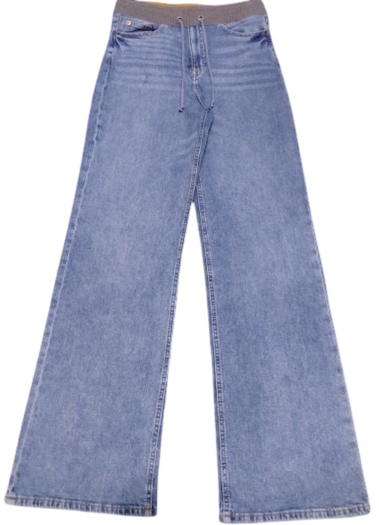 Wide Leg Denim Trousers Pack of 2 – 1 Blue + 1 Surprise Color