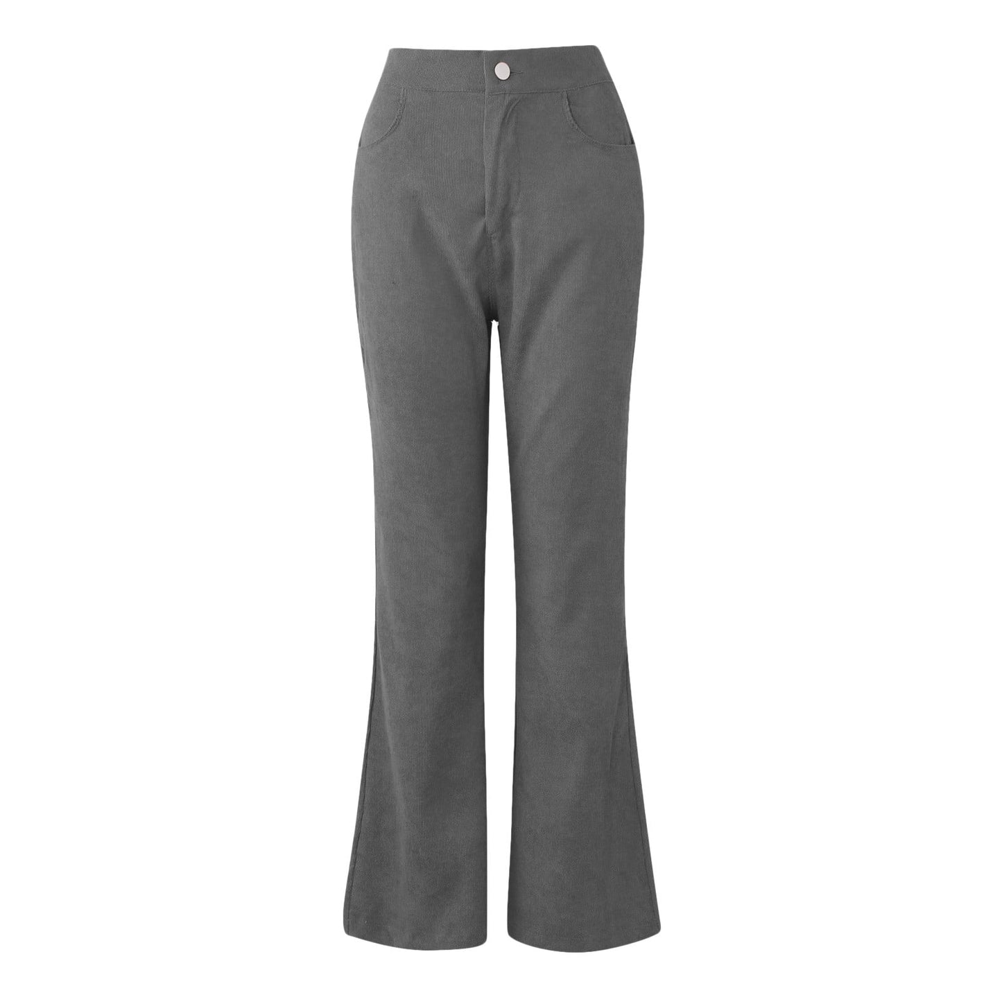 Women's Corduroy Flare Pants with Elastic Waist