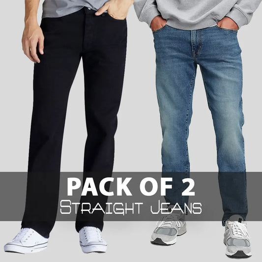 Pack of 2 Men's Straight Leg Jeans