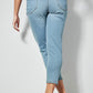 7/8 jeans, slim fit, 5 pockets, hem zipper