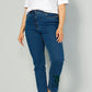 Jeans, slim fit, hem patch, 5-pocket