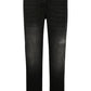 Jeans, slim fit, hem with lace and decorative rivets, 5-pocket