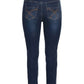 Stretch jeans with a high-waist waistband - Dark Denim Blue