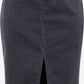 Curvy Black Denim Pencil Skirt