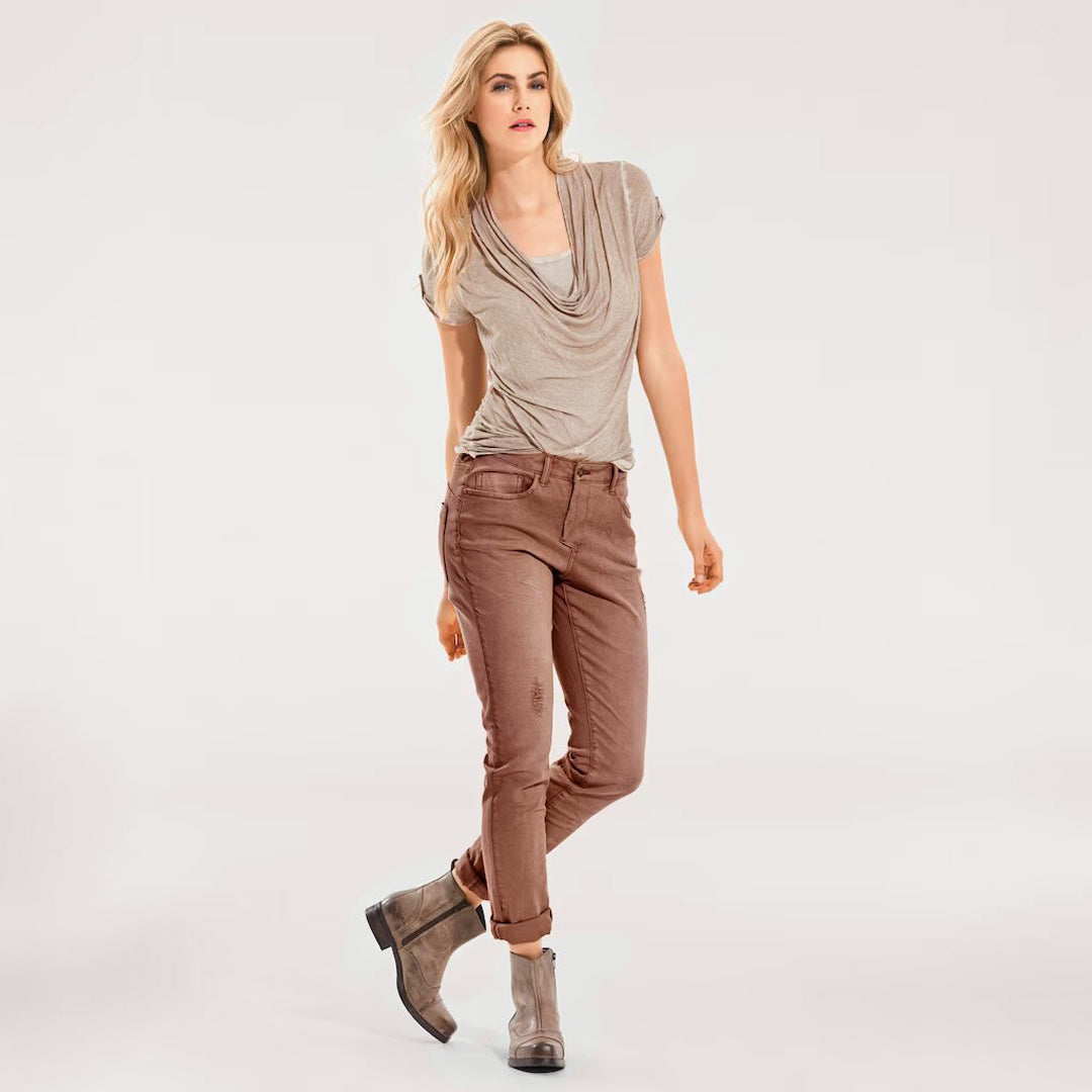 Brown Relaxed Fit Straight-Leg Jeans