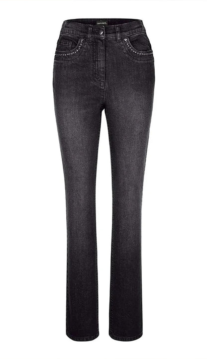 5 Pocket Regular Fit Stud Decorative Jeans