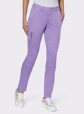 Crinkle-Effect Twill Pants with Decorative Zip Pockets